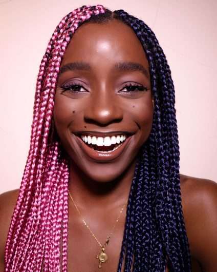 22 ways to style mixed colour braids for dark skin