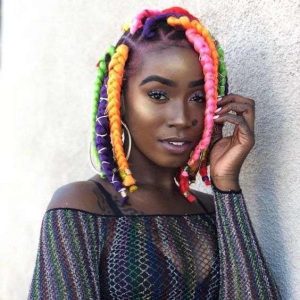 22 ways to style mixed colour braids for dark skin